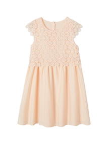 Festliches Mädchen Kleid mit Makrameespitze