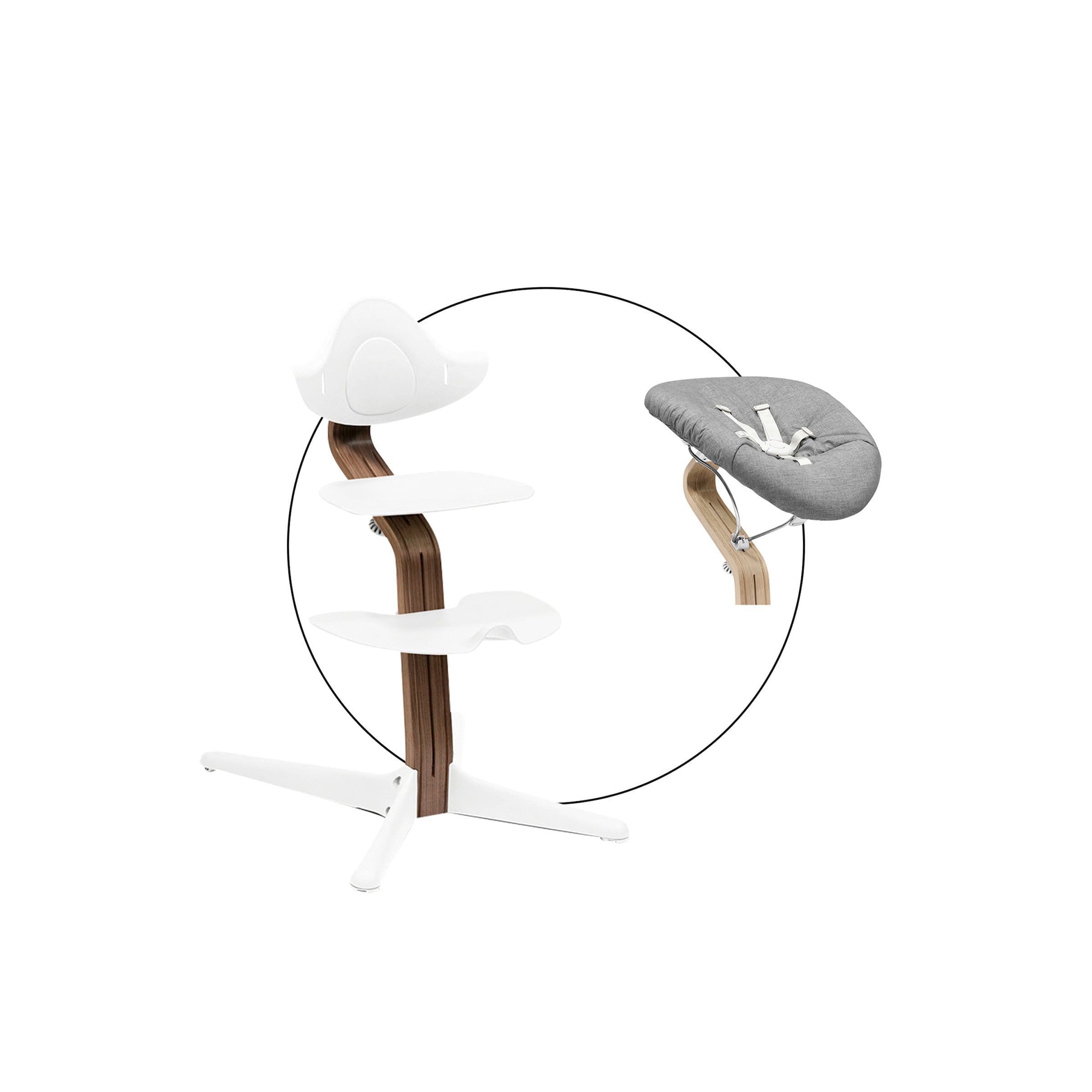 Stokke® Nomi Bundle Hochstuhl Walnuss inkl. Newbornset