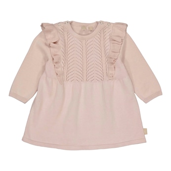 Robe en maille manches longues ruchés
