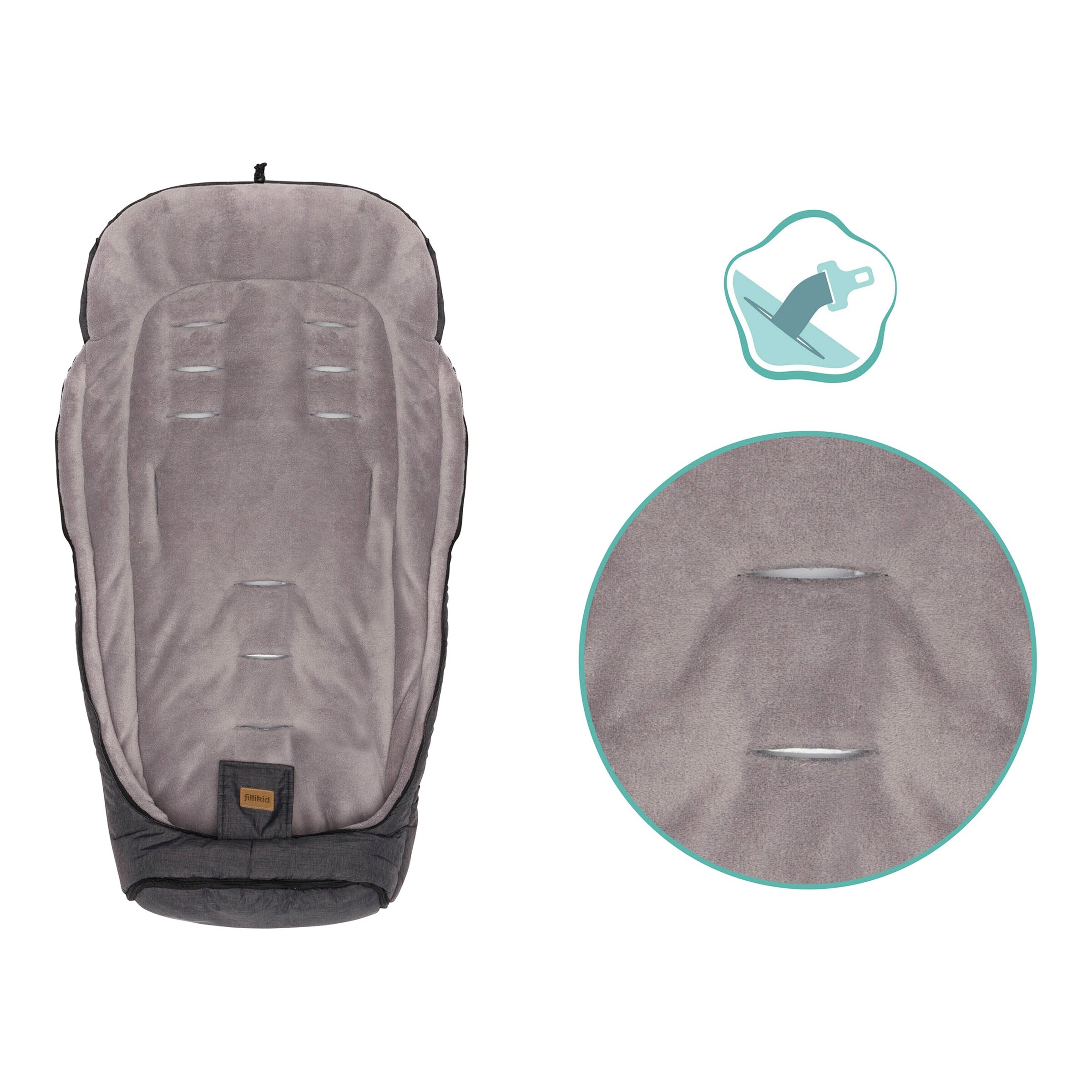 Thumbnail - Fillikid Winterfußsack Peak grau