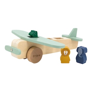 Schiebespielzeug Flugzeug mit Tieren