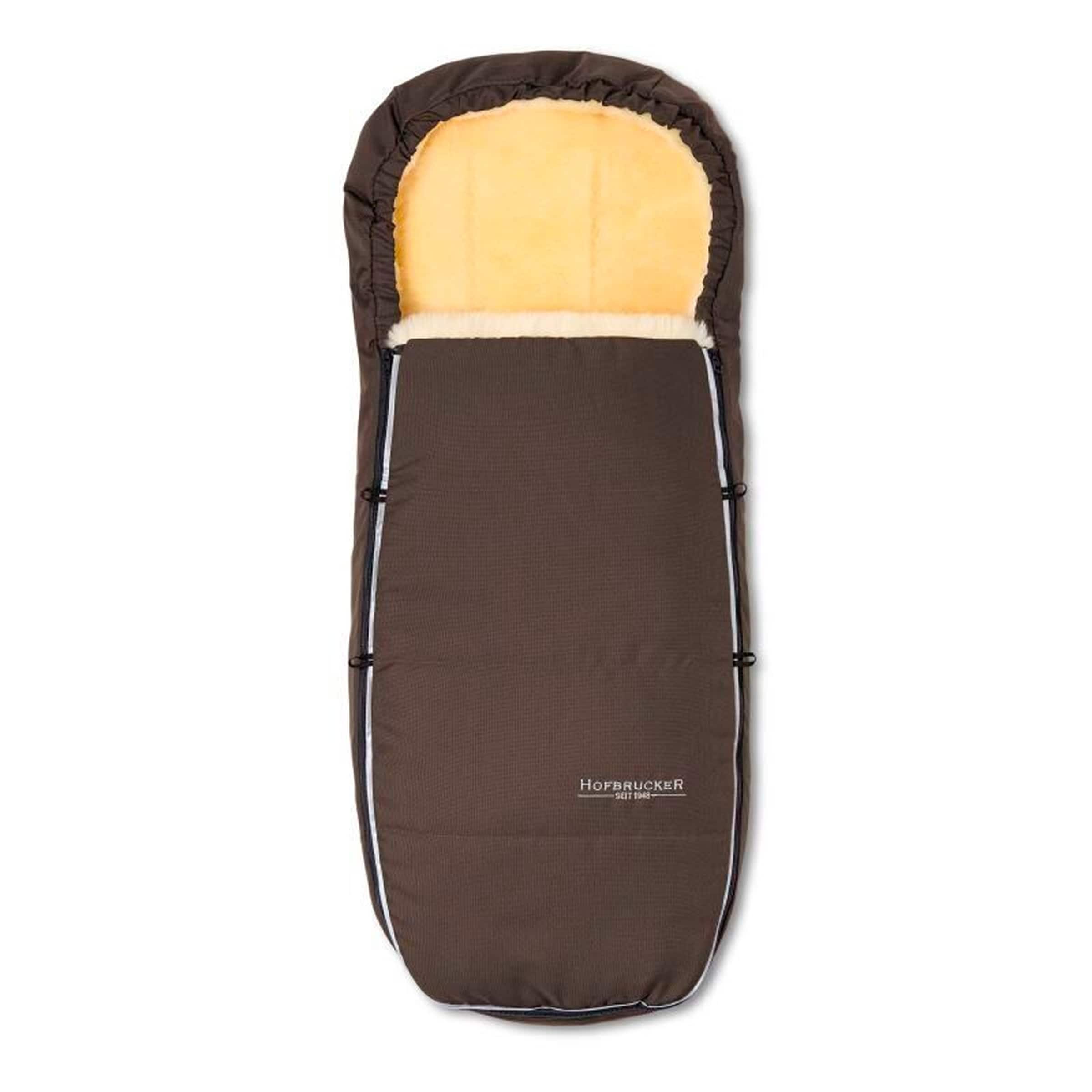 Hofbrucker Kinderwagen Lammfell-Fußsack Alaska braun