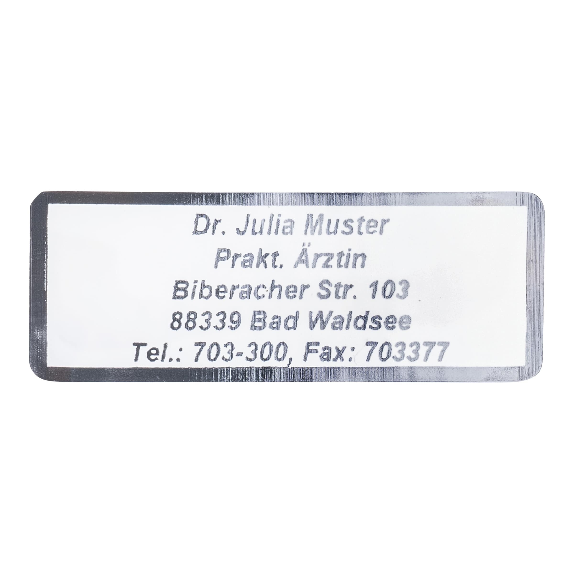 Namensaufkleber "Schrifttyp B" silber