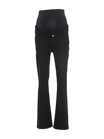 Umstandsjeans Slim-Fit Flared, Bundweite verstellbar