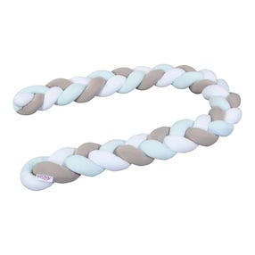 Tour de lit serpent tressé en jersey 180 cm
