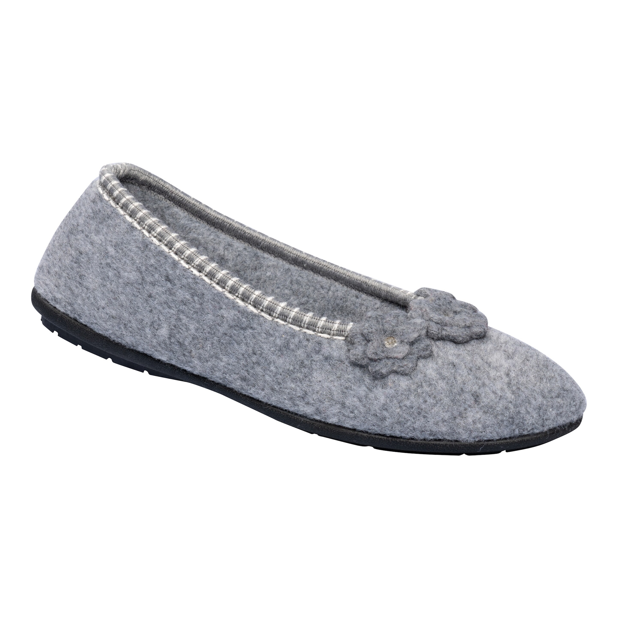 Hausschuh-Ballerina „Barbara“ grau 37 Damen