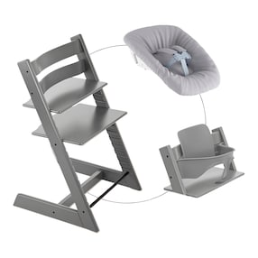 Bundle Treppenhochstuhl inkl. Newbornset Light Grey & Babyset