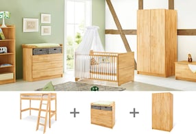 Jugendzimmer-Set „Natura” breit mit Hochbett, 3-tlg.
