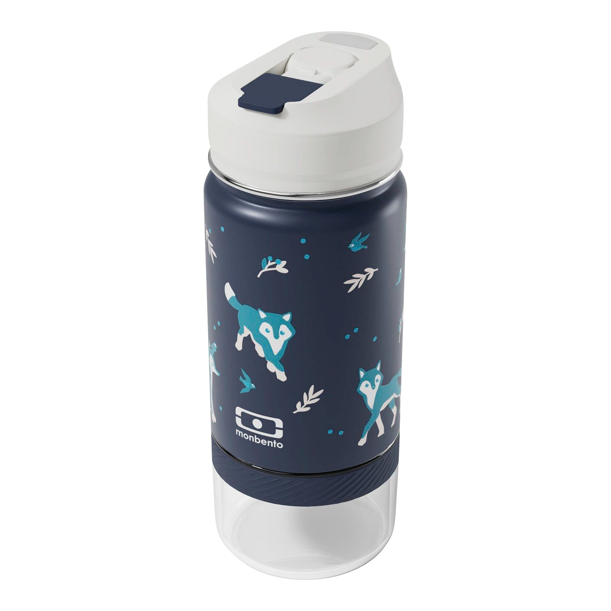 Monbento 2 in 1 Trinkflasche mit Strohhalm 300ml + Snackbox 120ml