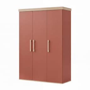 Kleiderschrank 3-türig Jimmy mauve/eiche