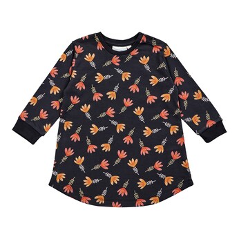 Sweatkleid langarm Blumen