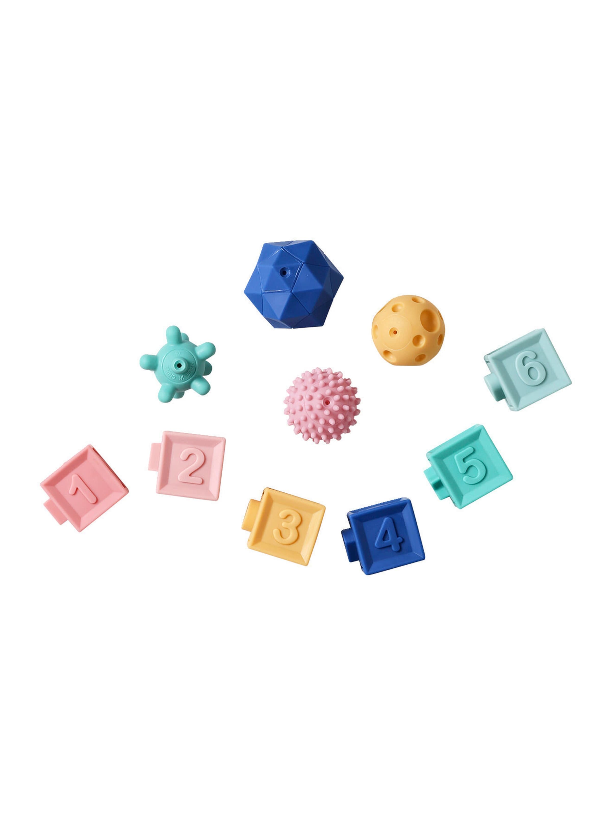 Vertbaudet Baby Sensorik-Spielzeug, 6 Würfel & 4 Bälle