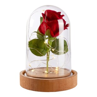 LED-Glas "Ewige Rose" mit Musik