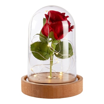 LED-Glas "Ewige Rose" mit Musik