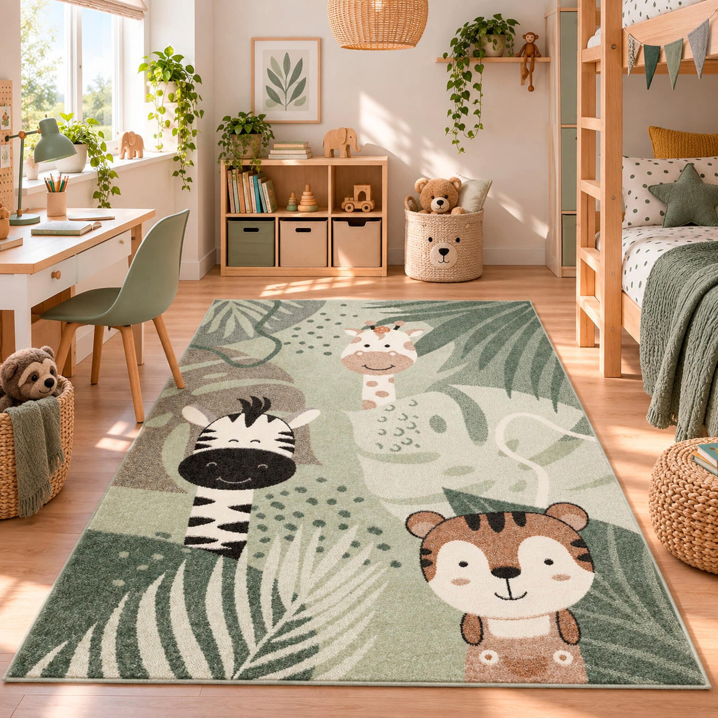 Pergamon Kinder Teppich Softstar Kids Safari Animal Friends