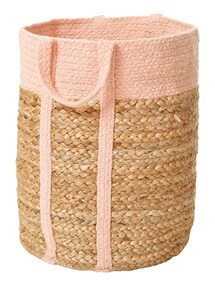Geflochtener Aufbewahrungskorb CALLA Jute/Baumwolle Kinderzimmer