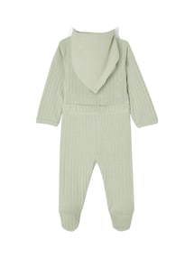 Bio-Kollektion: Baby-Set aus Langarmbody, Leggings & Halstuch