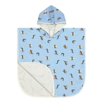 Poncho de bain réversible avec protection anti-UV et capuche Crocodile
