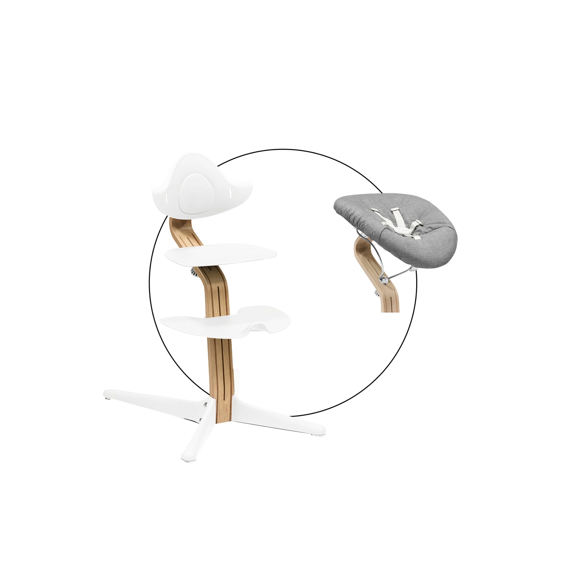 Stokke® Nomi Bundle Hochstuhl Eiche inkl. Newbornset