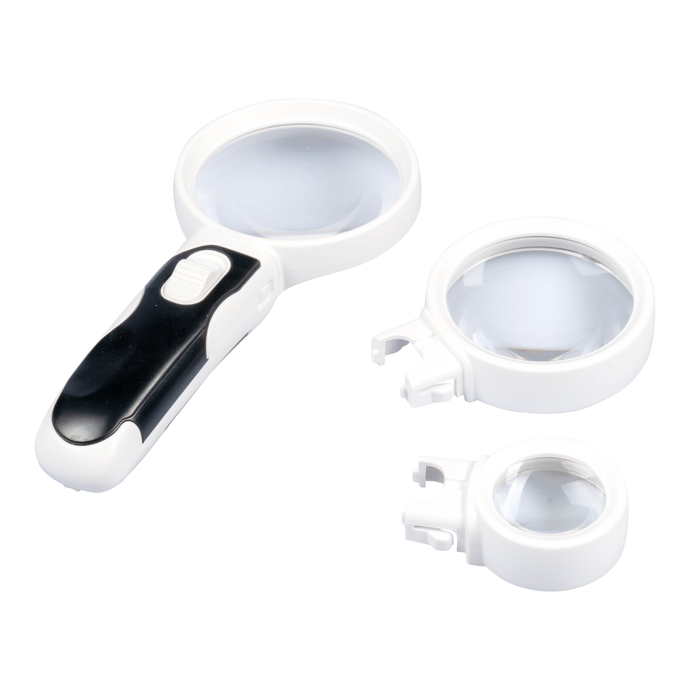 LED-Lupen-Set, 3-teilig weiss