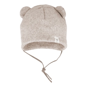 Baumwollfleece-Mütze mit Ohren
