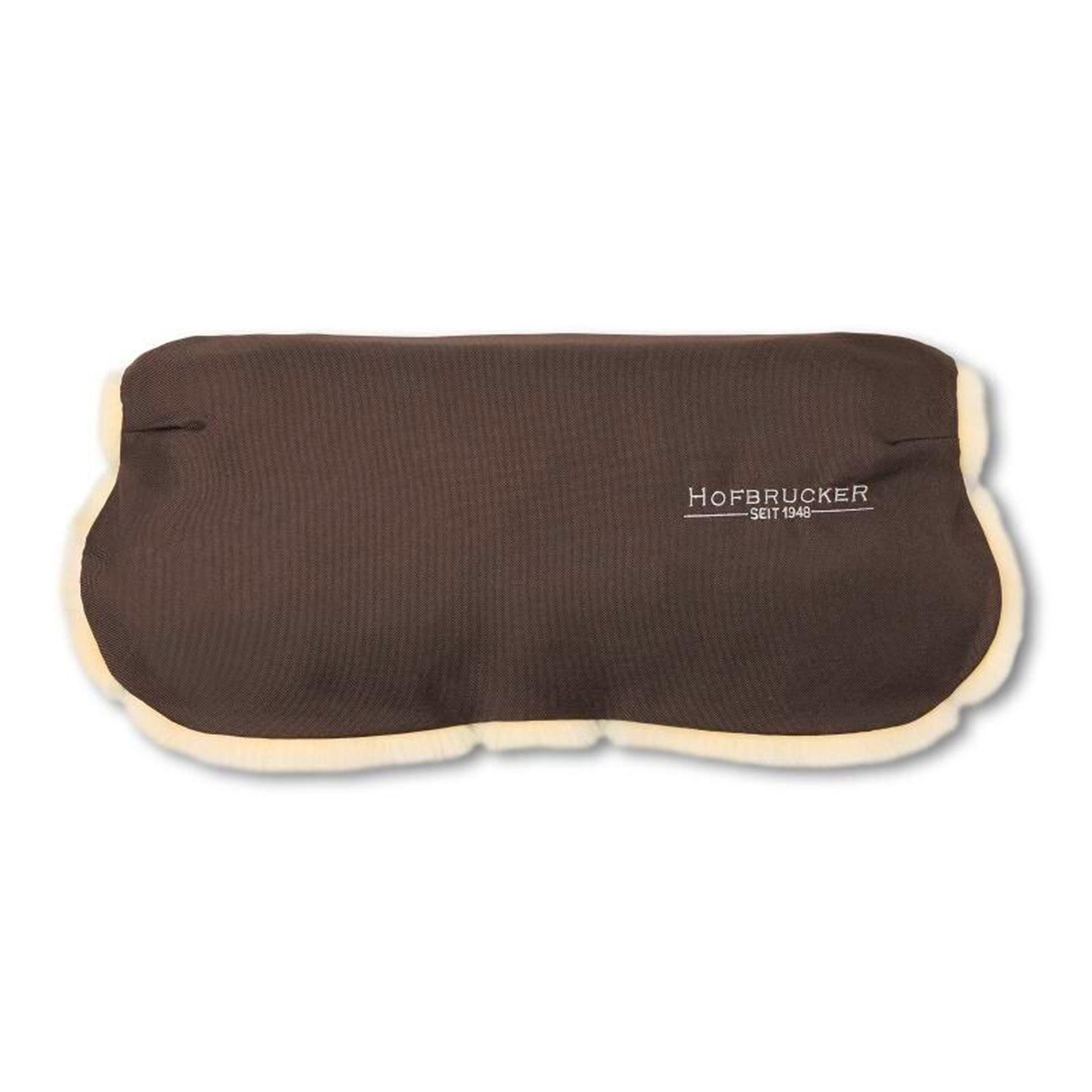Hofbrucker Lammfell-Handwärmer für Kinderwagen Lammfell Handmuff braun