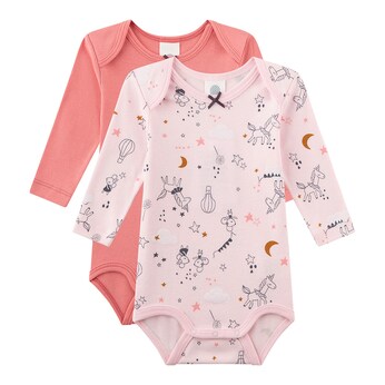2er-Pack Bodys langarm Mäuse Einhörner