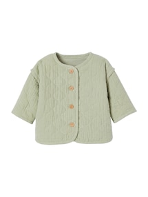 Baby Geschenk-Set: gesteppte Musselinjacke & Schmusetuch mit Recycling-Polyester