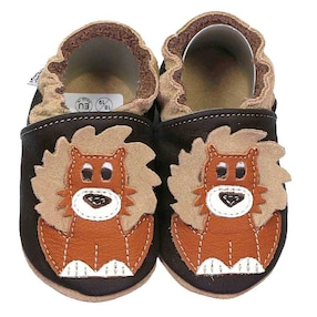 Krabbelschuhe Löwe dunkelbraun
