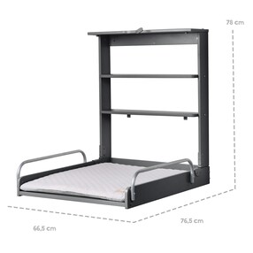 Wandwickelregal inkl. Wickelauflage roba Style grau 