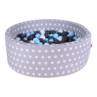 Bällebad soft - Grey white dots mit 300 Bällen