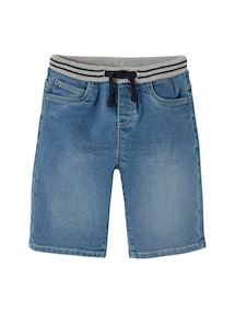 Jungen Shorts mit Dehnbund, Denim-Look