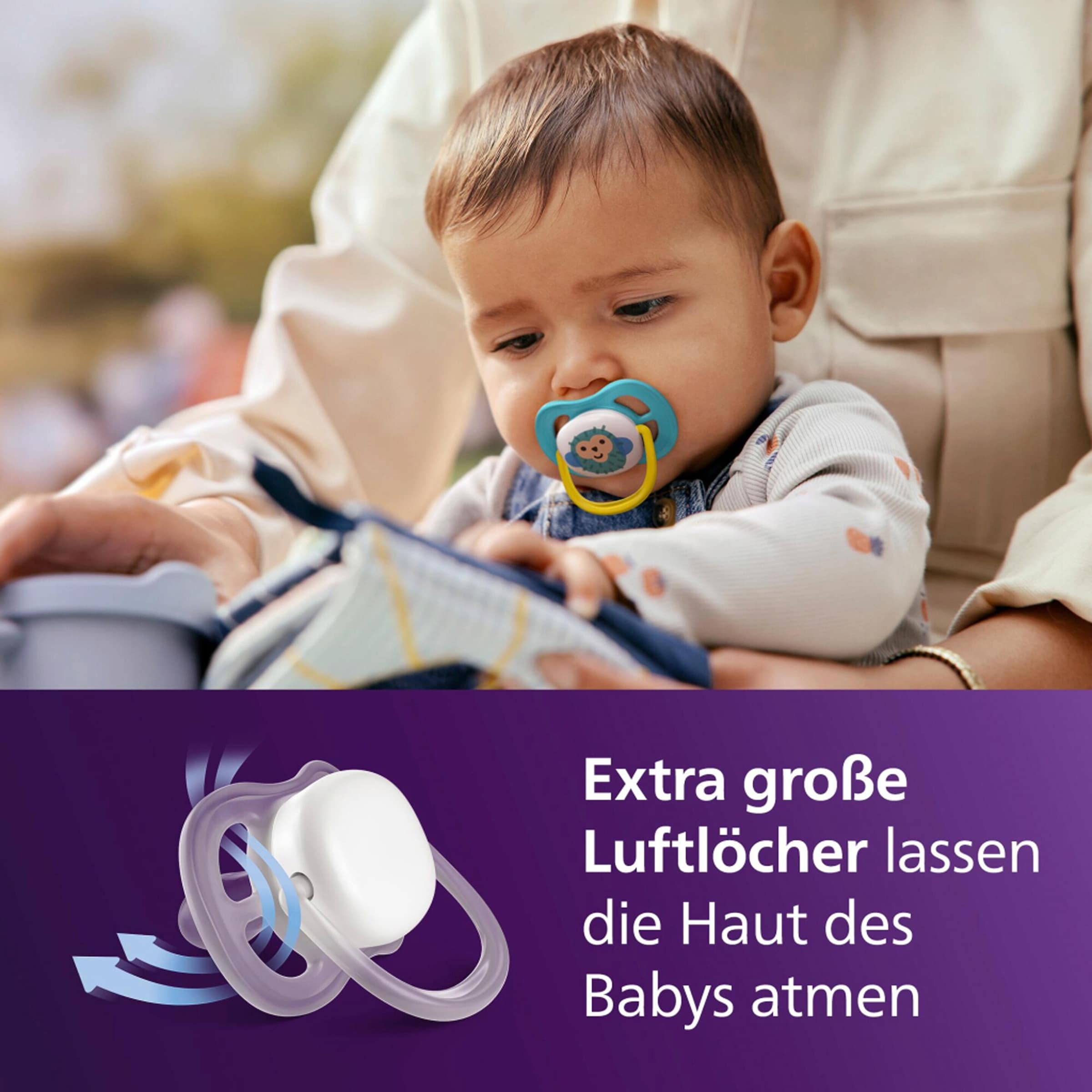 2er-Pack Schnuller ultra air happy, 6-18M