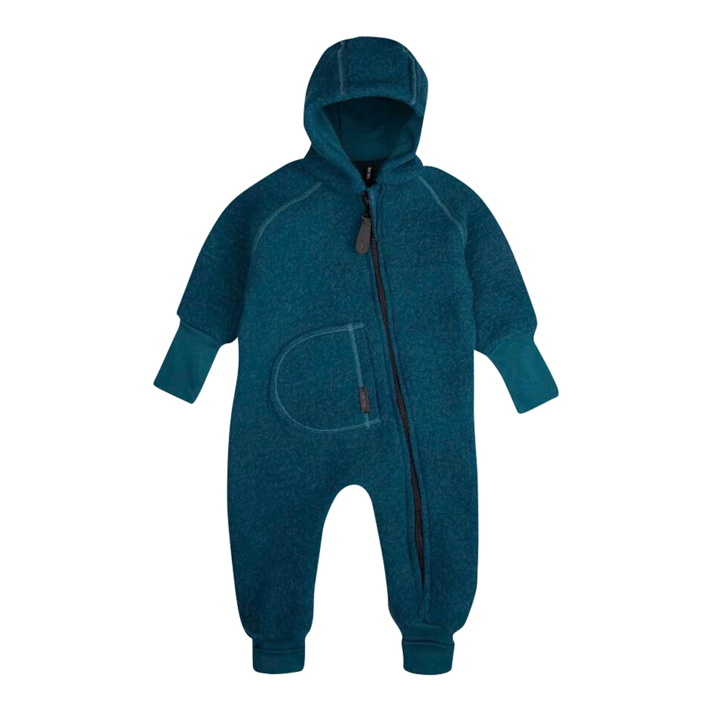 Pure Pure Wollwalk-Overall mit Kapuze und Klappbündchen