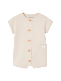 Kurzer Overall aus Waffelpikee Baby