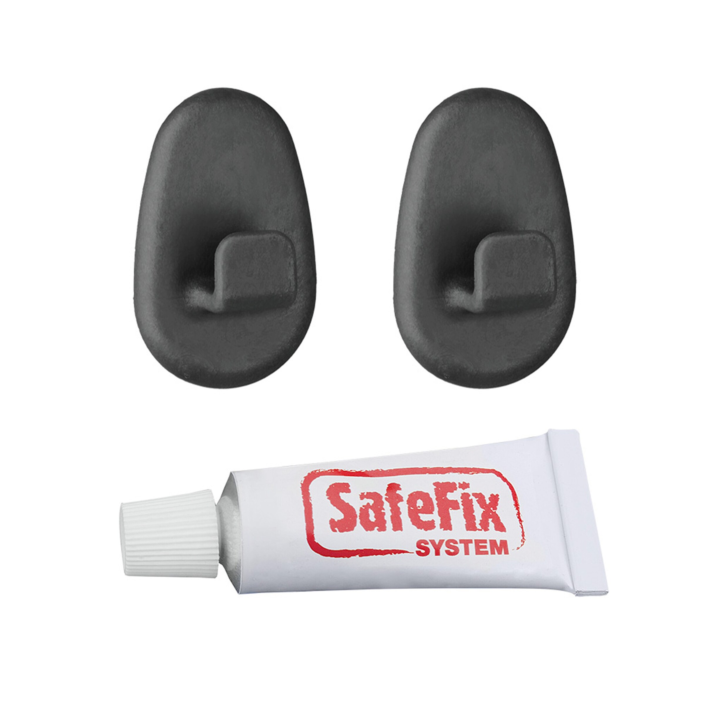 Metaltex Haken Edelstahloptik – Handtuchhaken Ohne Bohren, 3,5x7x14cm