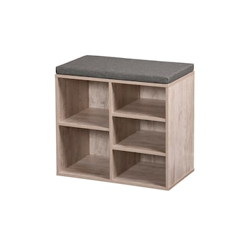 Schoenenkast met zitkussen, 5 vakken