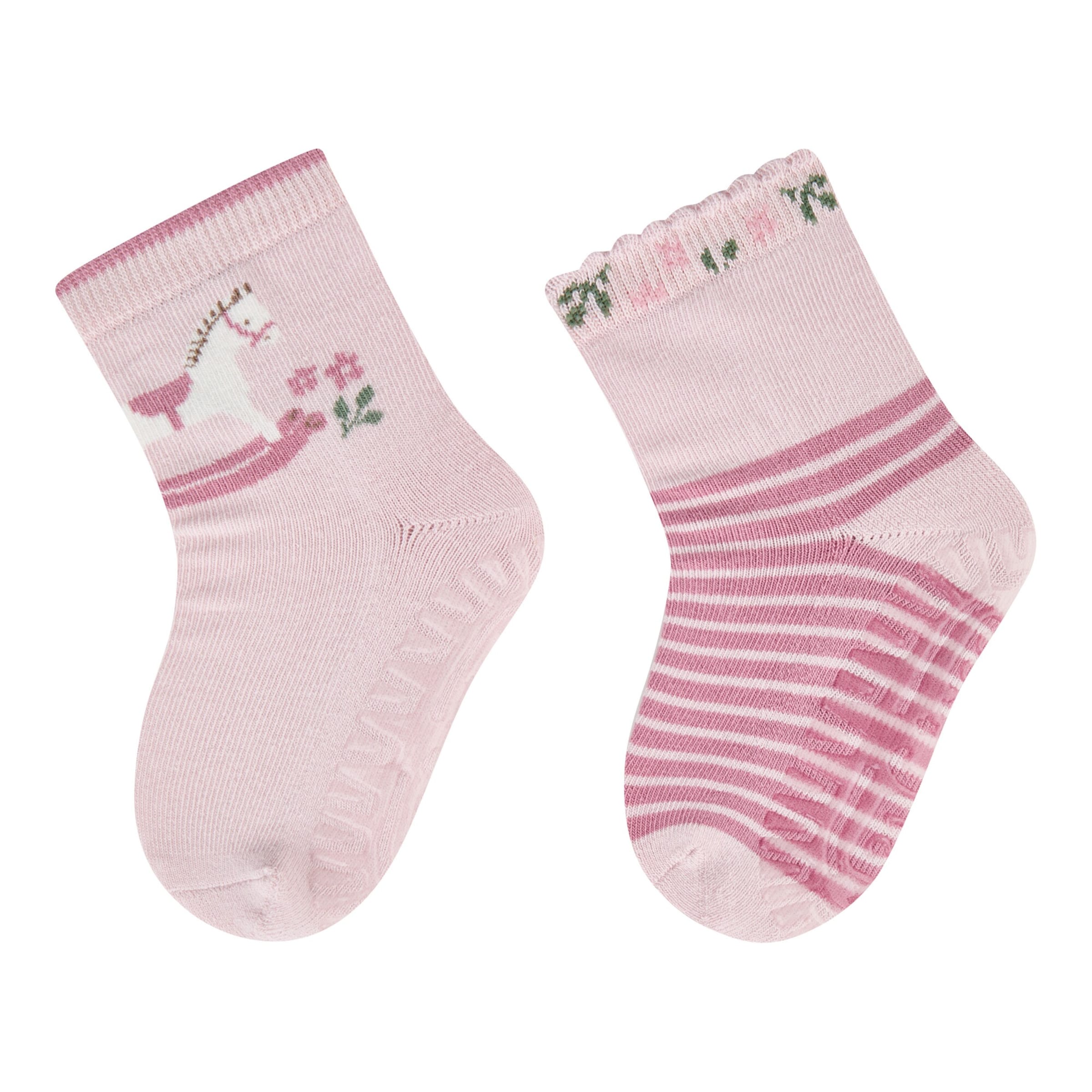 Sterntaler 2er-Pack ABS-Socken Fliesen Flitzer Schaukelpferd