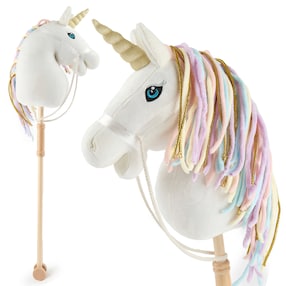 Steckenpferd Einhorn Rainbow aus Holz