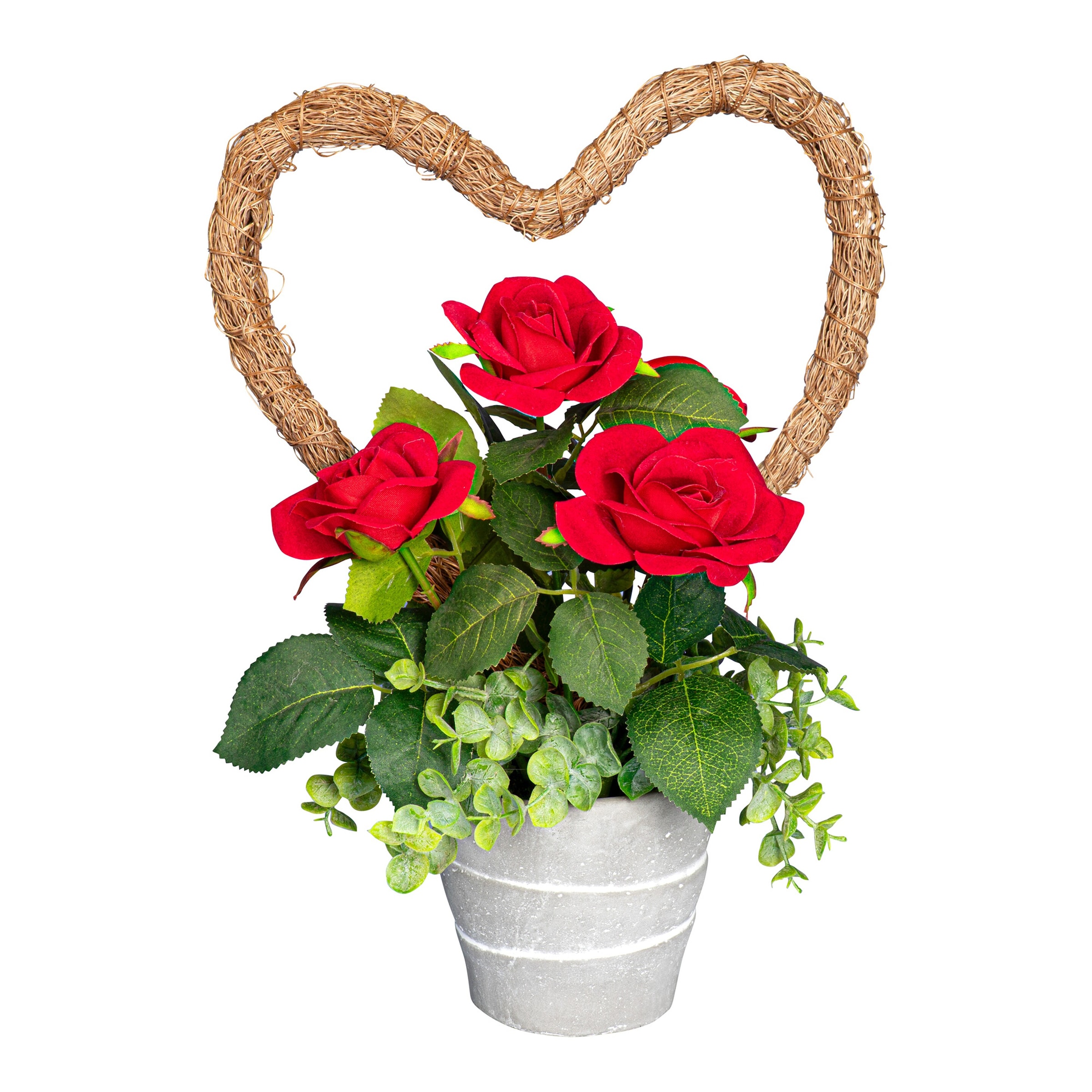 Blumenarrangement Rosen-Topf „von Herzen“