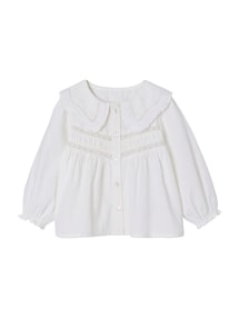 Baby Bluse aus Popeline mit Stickerei
