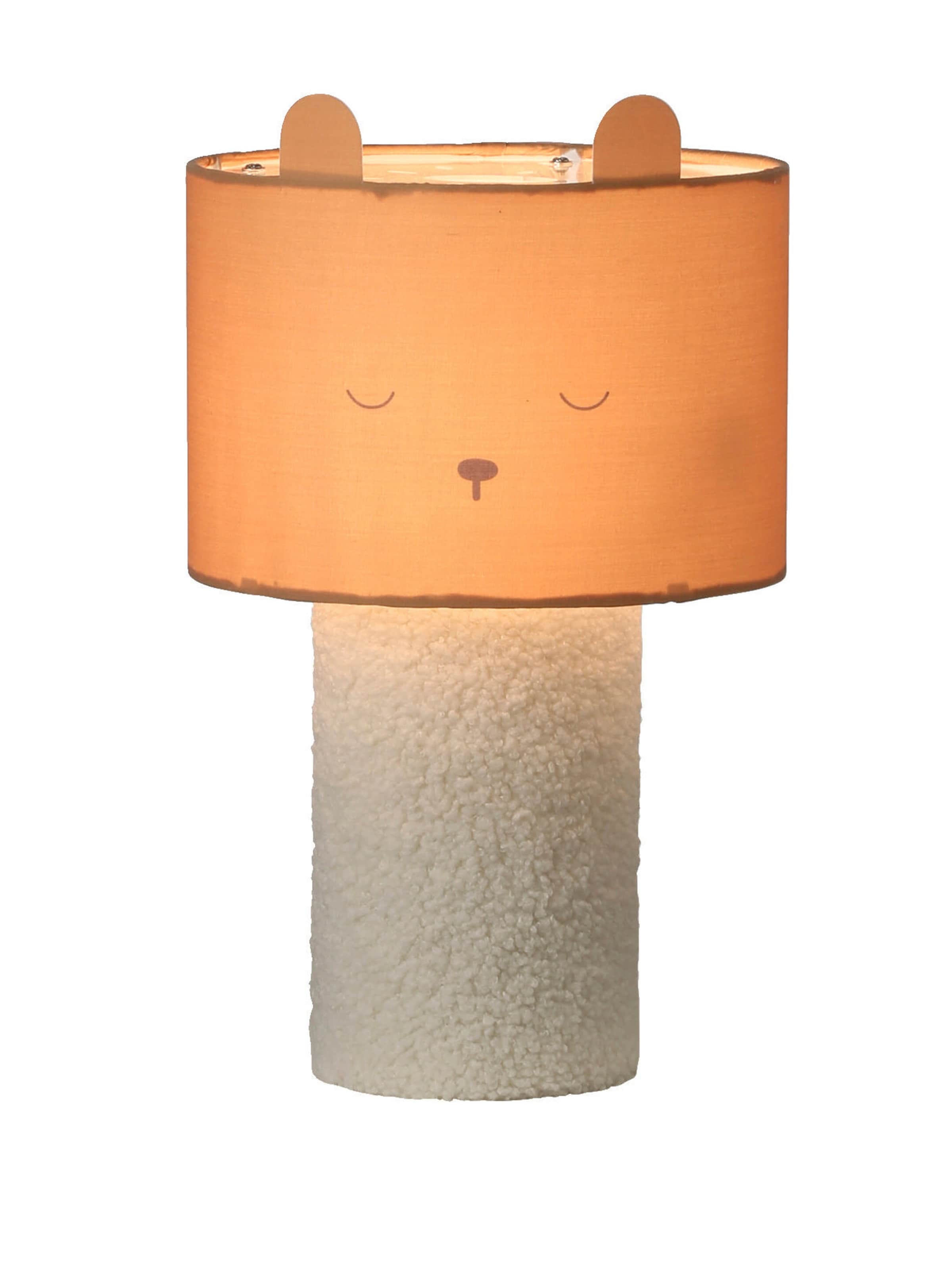 Vertbaudet Nachttischlampe BÄR mit Teddyfleece-Fuß, Kinderzimmer