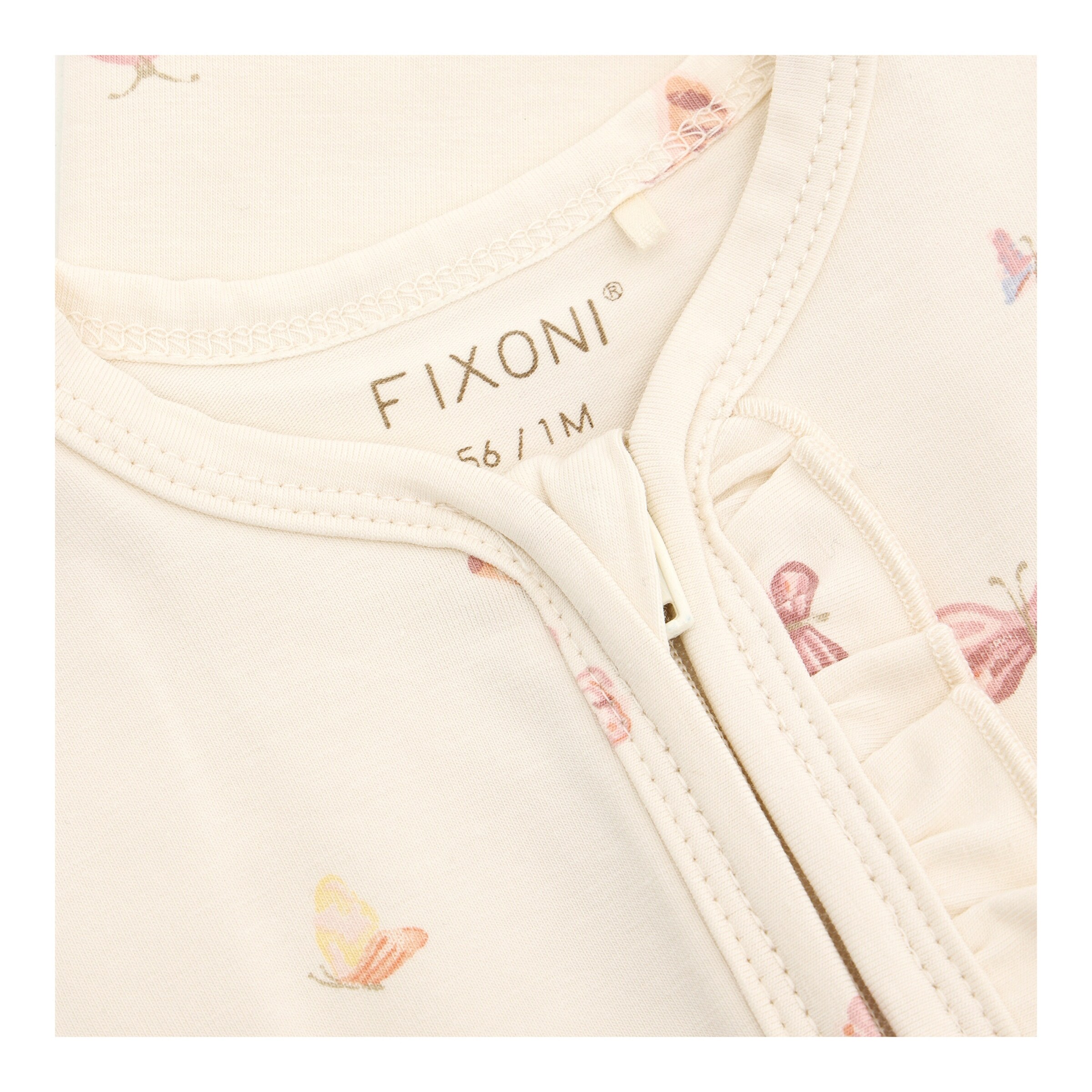 Schlafoverall mit Fuß Schmetterlinge