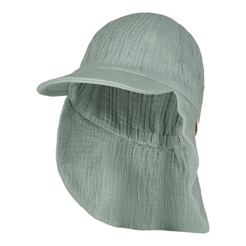 Musselin-Schirmmütze mit Nacken- und UV-Schutz 