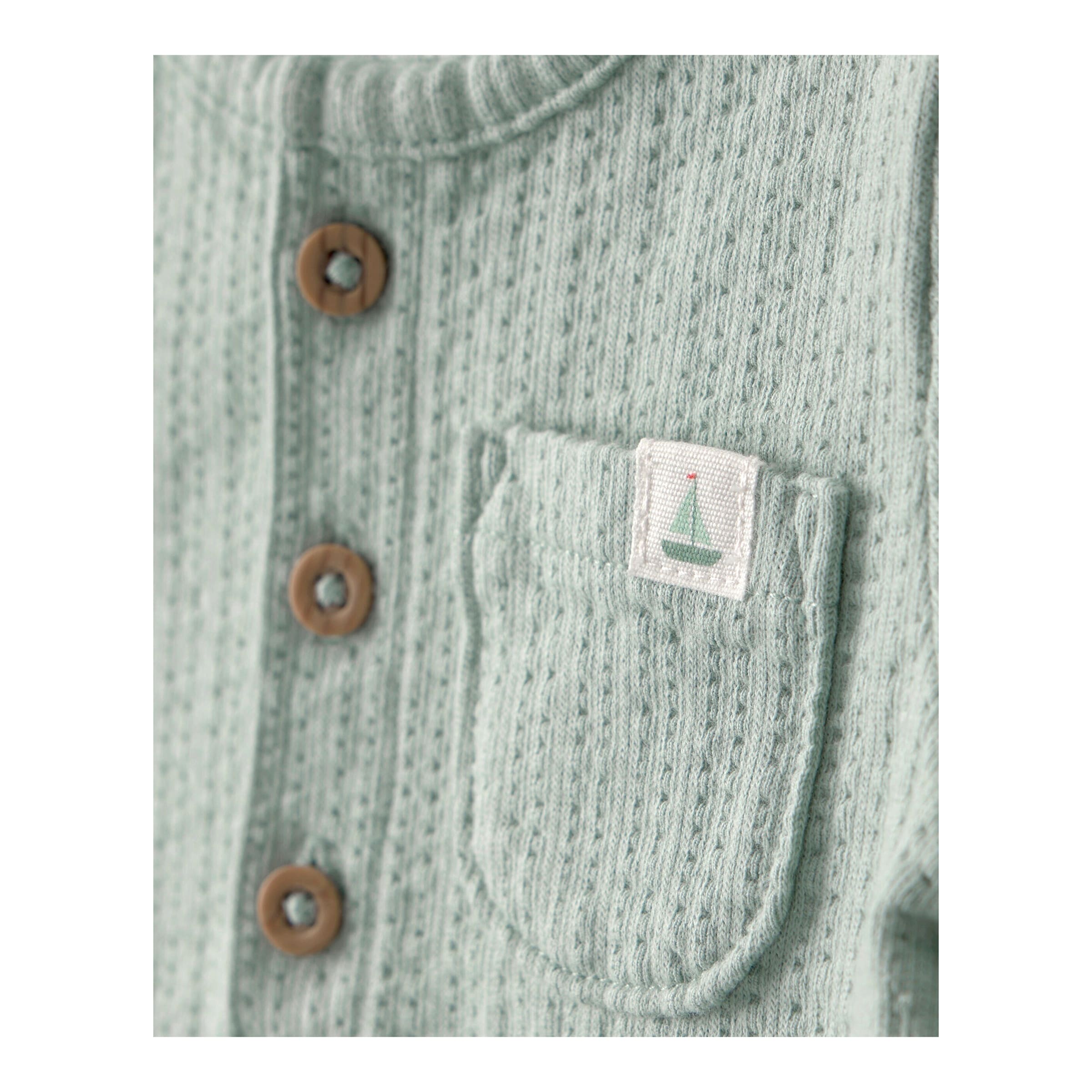 2-tlg. Set Seersucker-Shorts und T-Shirt Karo