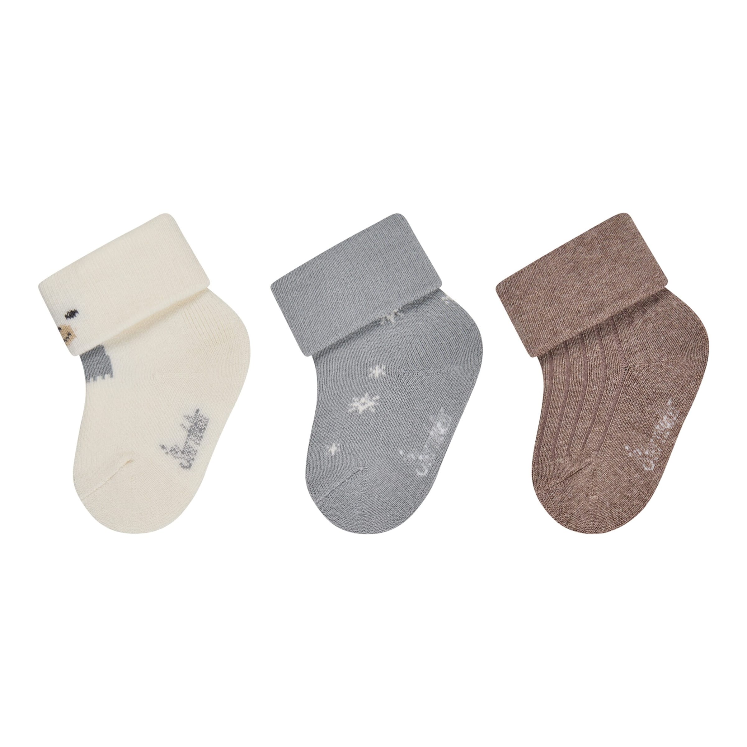 Sterntaler 3er-Pack Socken Eisbär Schneeflocken