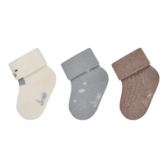 3er-Pack Socken Eisbär Schneeflocken