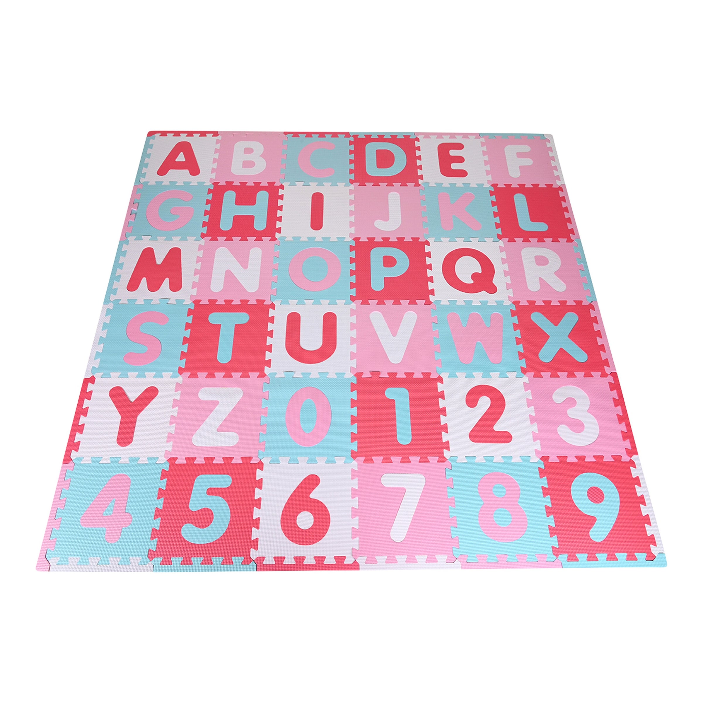 Knorrtoys Puzzlematte Alphabet Zahlen pink rosa