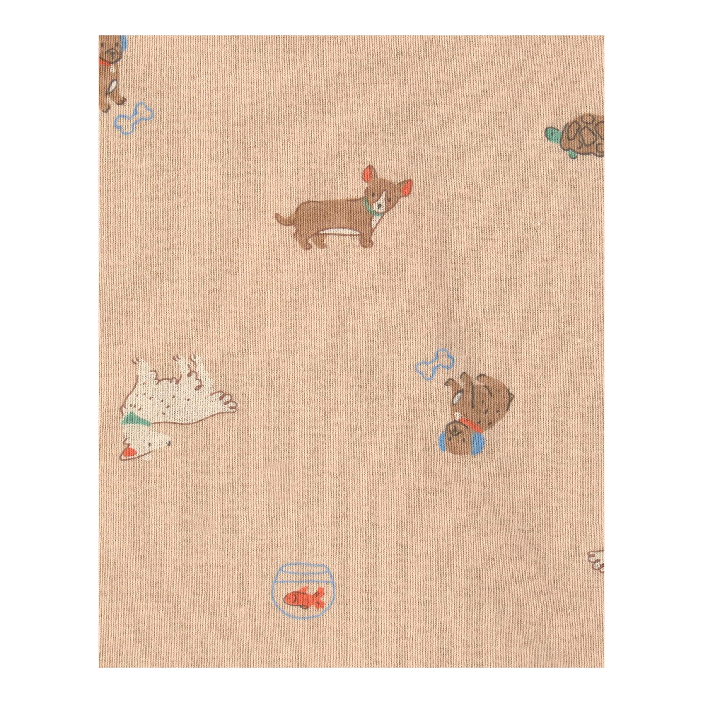 Carter's 4er-Pack Bodys langarm Hunde Ringel