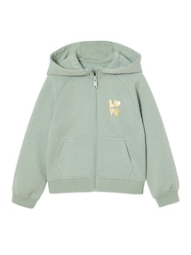 Mädchen Kapuzensweatjacke für Sport und Freizeit mit Recycling-Polyester